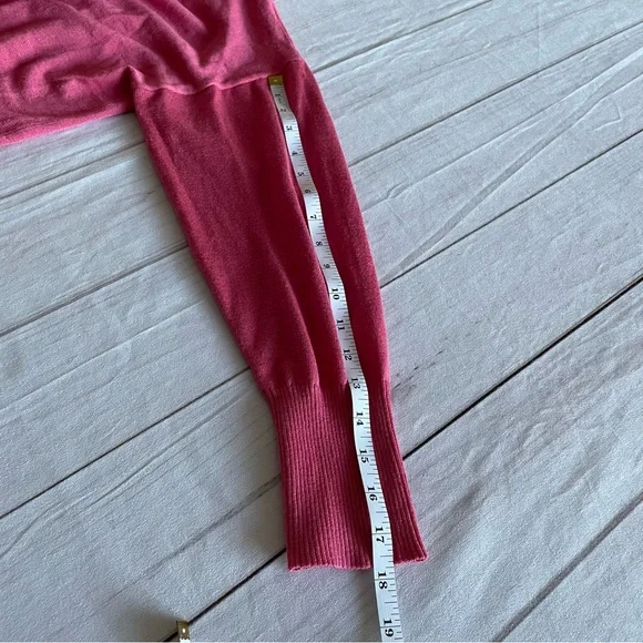 Terra & Sky Open Front Knit Ruffle Cardigan Women’s 0X (14W) Pink Casual Kimono - Picture 13 of 15